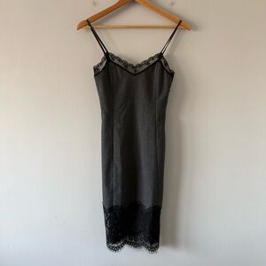 Zara Lace Trim Bodycon Dress Size XS Cami Slip Party Club Sleeveless Feminine